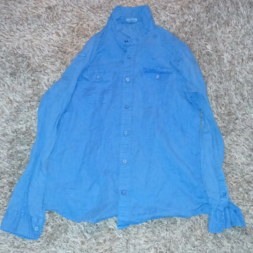 Blue Button-Up Shirt - Picture 2 of 6